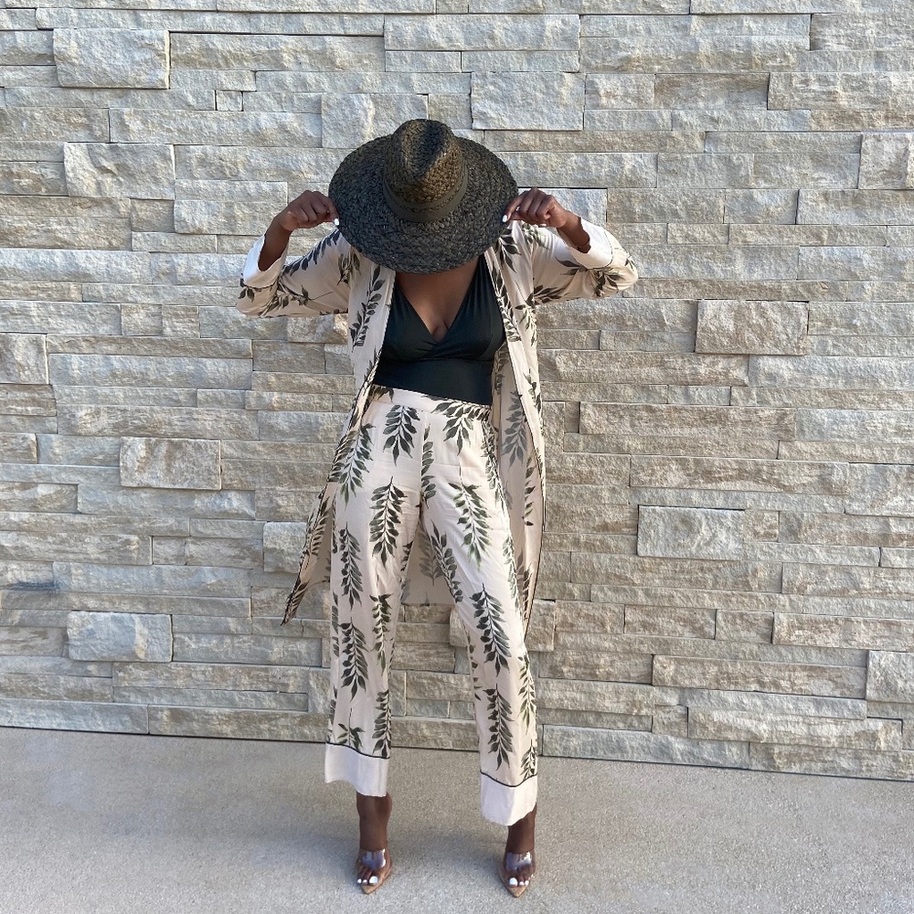 Kimono and pant set